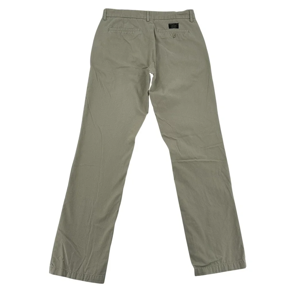 Banana Republic Gavin Straight Fit Chinos Khaki Tan Cotton Pants Comfy Men 32x34